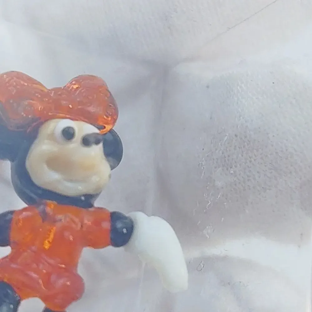 Disney Minnie Mouse Small Glass Desk Figure Rare Collectible